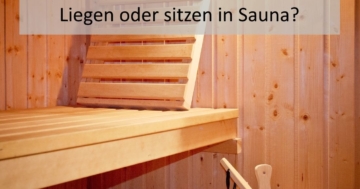 Infrarotsauna sitzend oder liegend